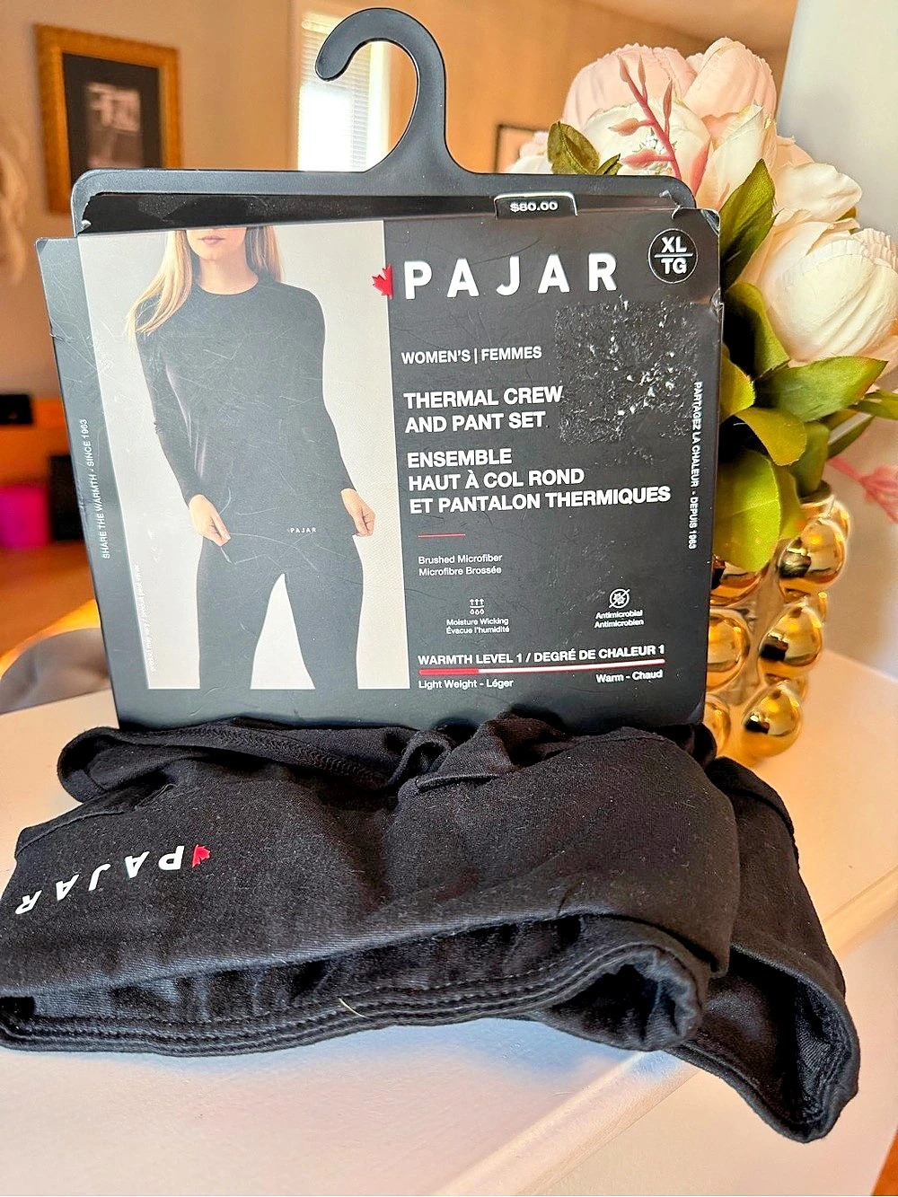 Pajar Thermal Crew and Pant Set Thermal Set in Black XL